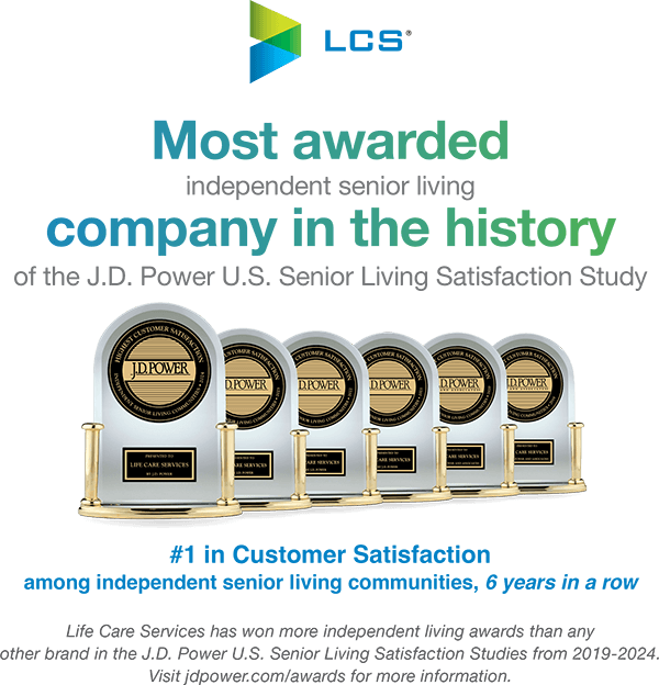 Most awarded independent senior living company in the history of the J.D. Power U.S. Senior Living Satisfaction Study