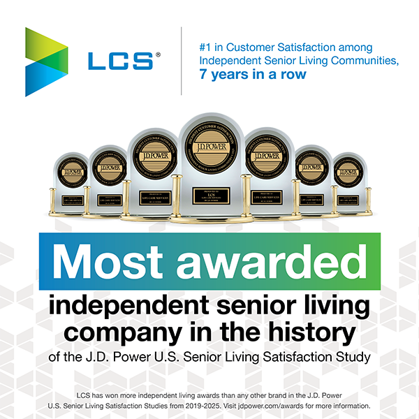 Most awarded independent senior living company in the history of the J.D. Power U.S. Senior Living Satisfaction Study