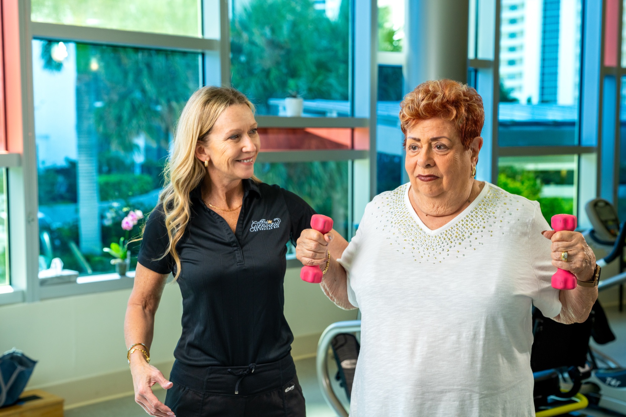 Residents at a community activity at The Glenview