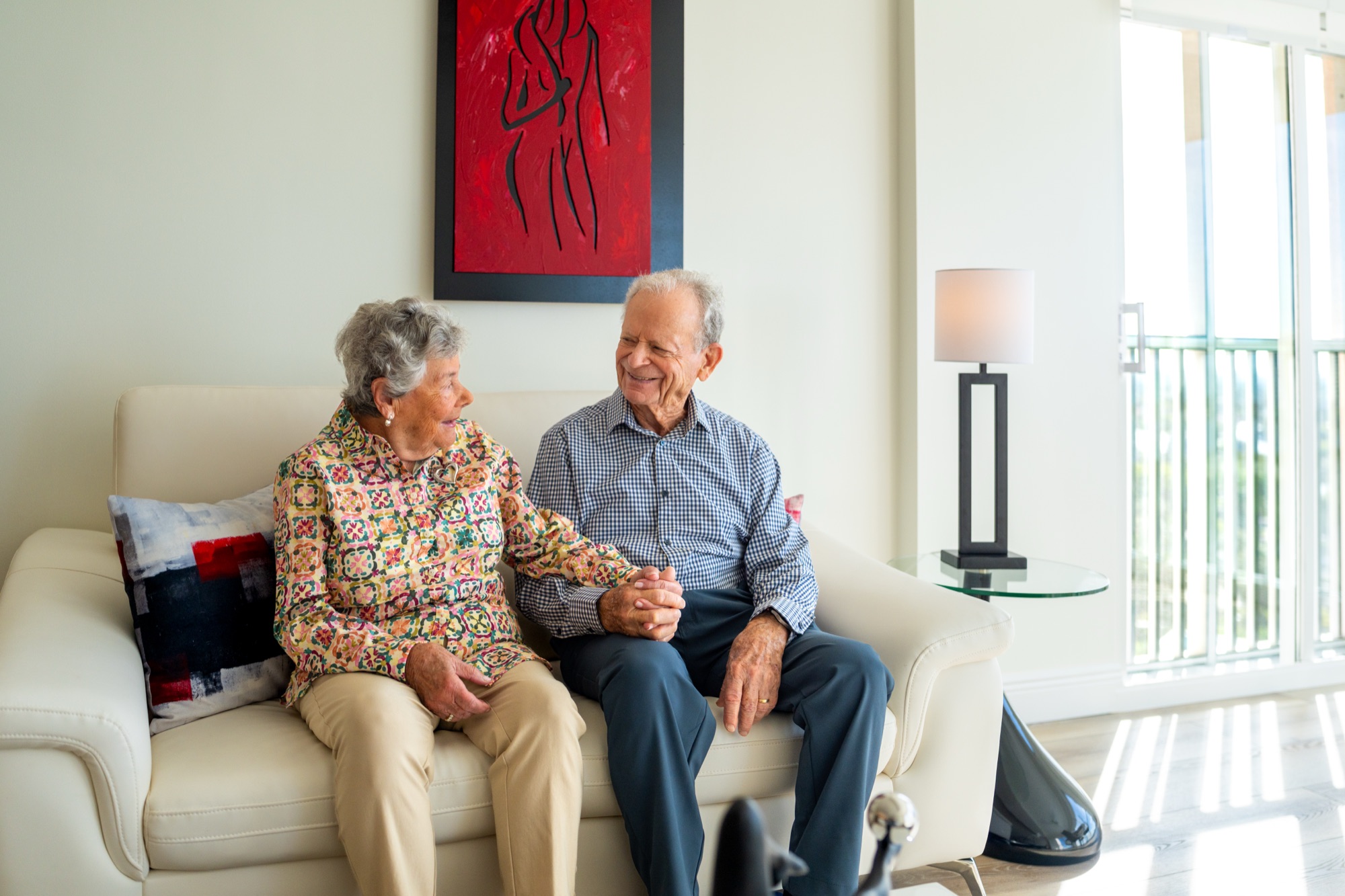 Residents at a social event at The Glenview
