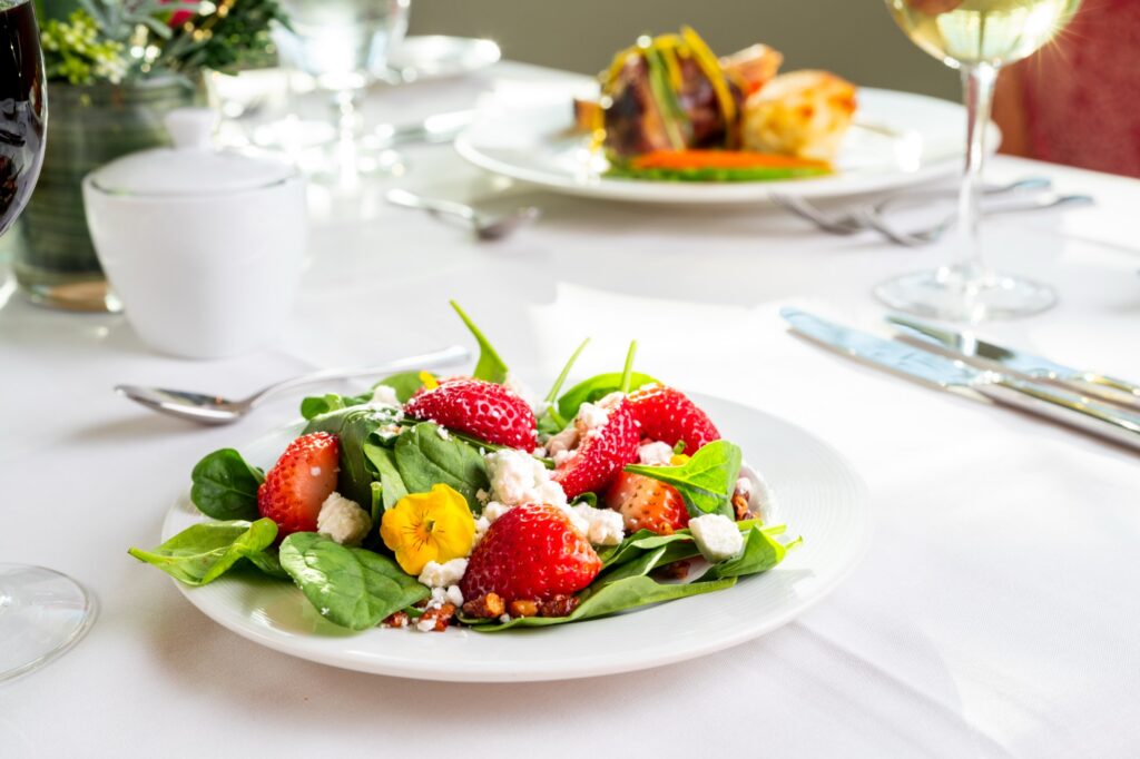 Gourmet salad presentation at The Glenview