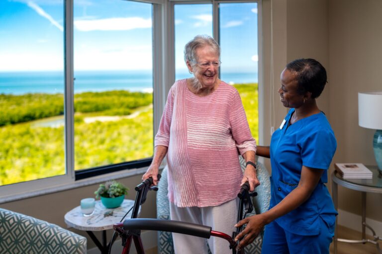 Residents outdoors at The Glenview at Pelican Bay